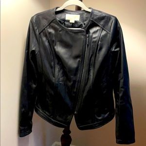 Michael kors leather jacket size meg